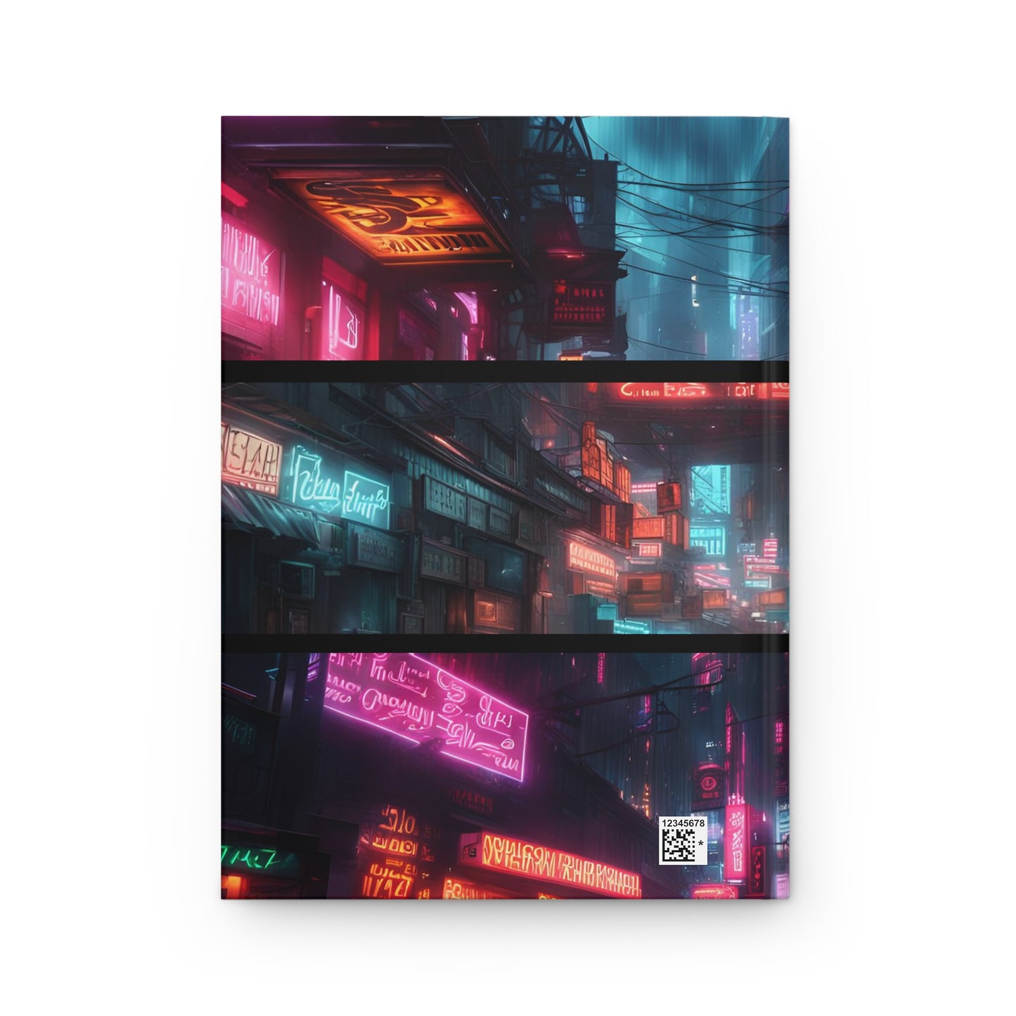 Neo Caladria Triple Cityscapes (Cyber Maidens series)- Hardcover Journal