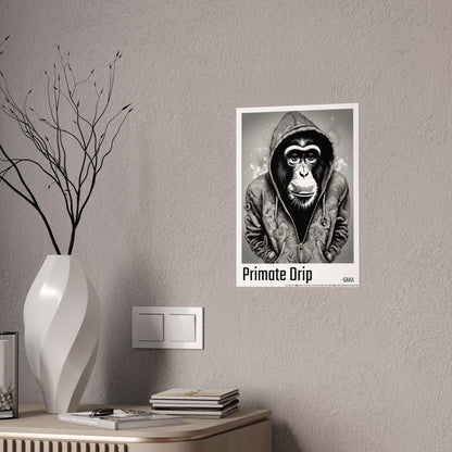 Primate Drip (Inkstamp series)- Gloss Poster