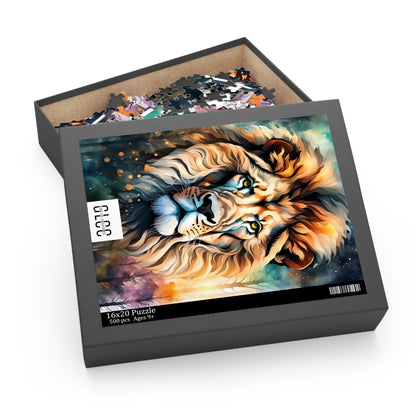 Watercolor Lion Puzzle