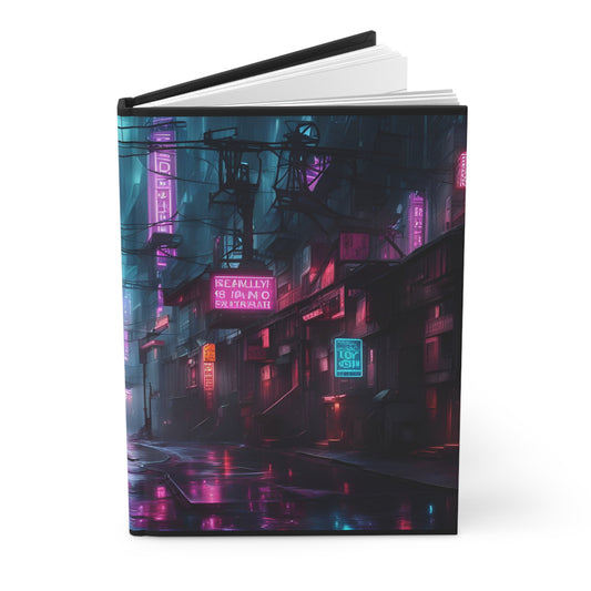 Neo Caladria Alleyway (Cyber Maidens series)- Hardcover Journal