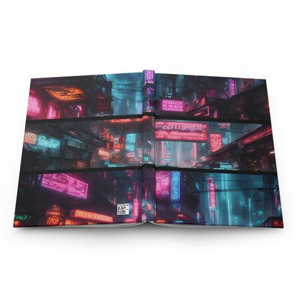 Neo Caladria Triple Cityscapes (Cyber Maidens series)- Hardcover Journal