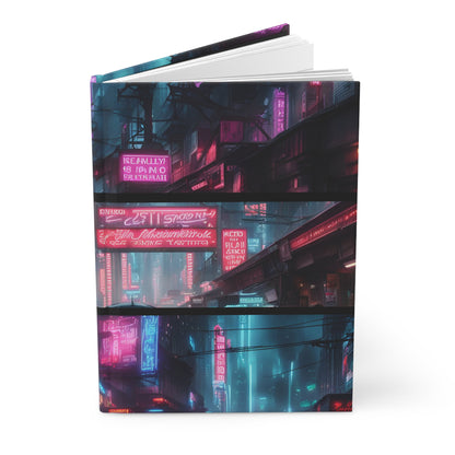 Neo Caladria Triple Cityscapes (Cyber Maidens series)- Hardcover Journal