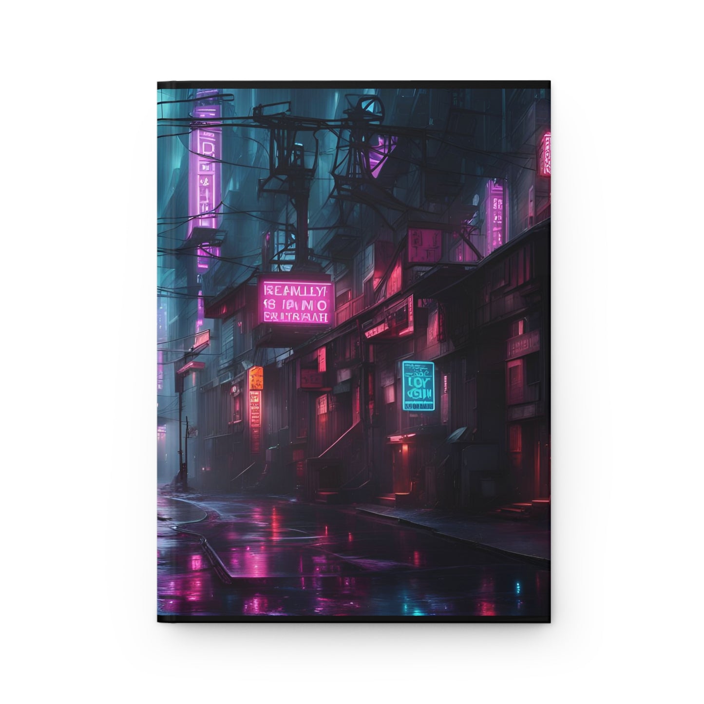 Neo Caladria Alleyway (Cyber Maidens series)- Hardcover Journal