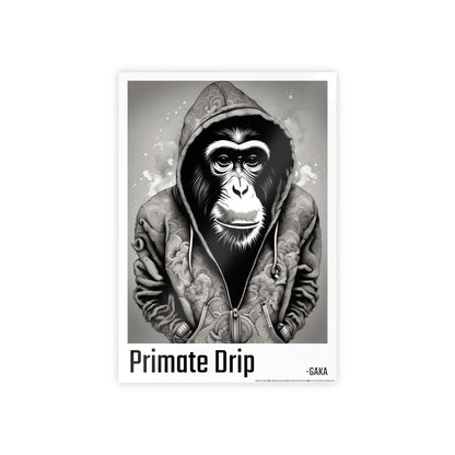 Primate Drip (Inkstamp series)- Gloss Poster